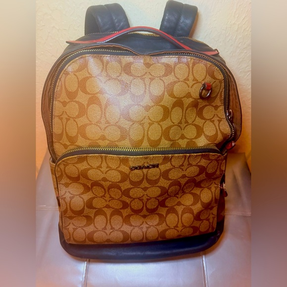 Coach Brown and Black Men's Backpack - Picture 1 of 4